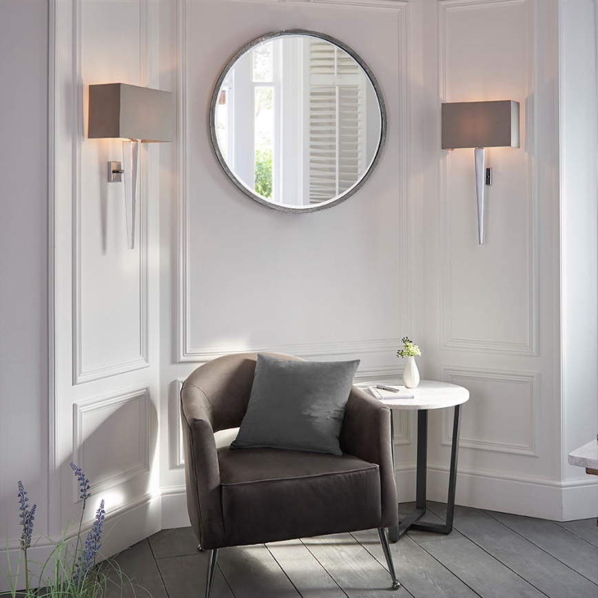Endon 56706 - Vägglampa MORETO 1xE14/7W/230V blank krom/grå