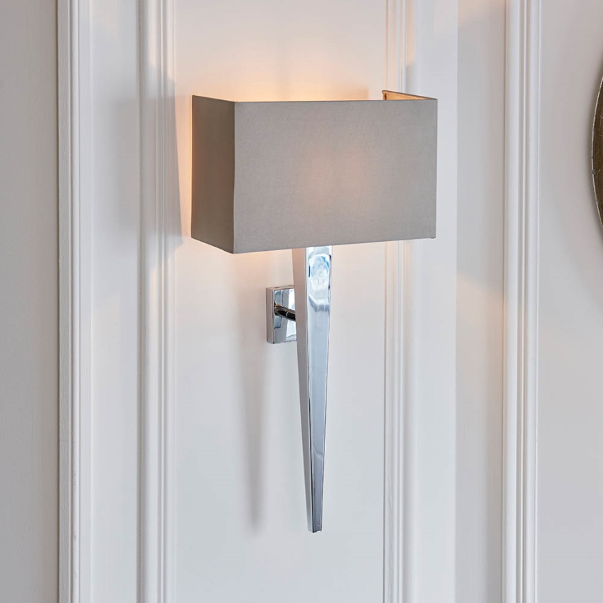 Endon 56706 - Vägglampa MORETO 1xE14/7W/230V blank krom/grå