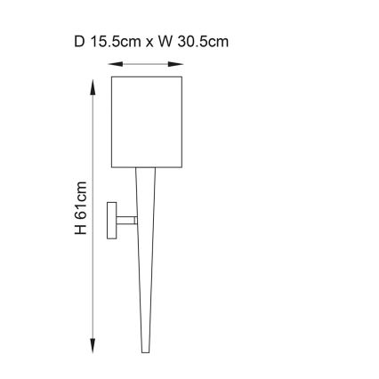 Endon 56706 - Vägglampa MORETO 1xE14/7W/230V blank krom/grå