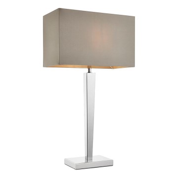 Endon 56707 - Bordslampa MORETO 1xE27/60W/230V skinande krom/grå
