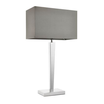 Endon 56707 - Bordslampa MORETO 1xE27/60W/230V skinande krom/grå