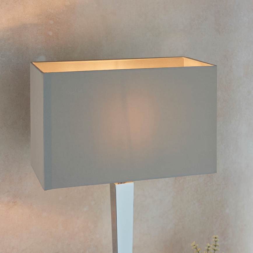 Endon 56707 - Bordslampa MORETO 1xE27/60W/230V skinande krom/grå