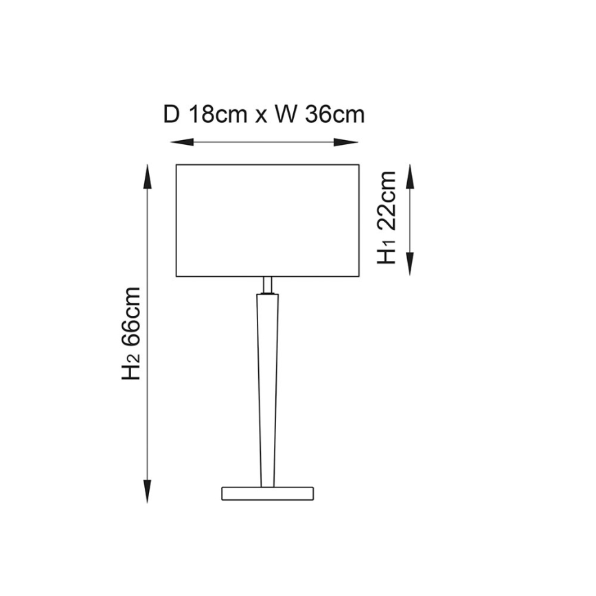 Endon 56707 - Bordslampa MORETO 1xE27/60W/230V skinande krom/grå