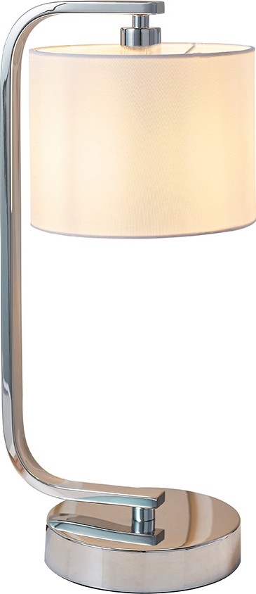 Endon 57917 - Dimbar bordslampa CANNING 1xE14/40W/230V blank krom/vit