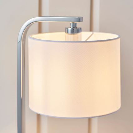 Endon 57917 - Dimbar bordslampa CANNING 1xE14/40W/230V blank krom/vit