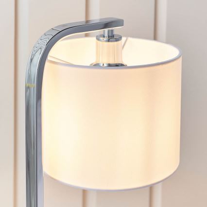 Endon 57917 - Dimbar bordslampa CANNING 1xE14/40W/230V blank krom/vit