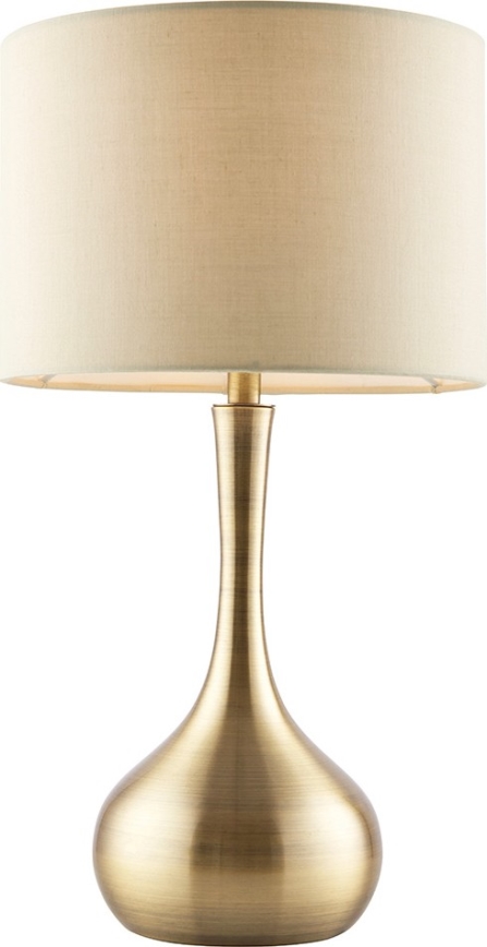 Endon 61191 - Dimbar bordslampa PICCADILLY 1xE14/40W/230V mässing/beige