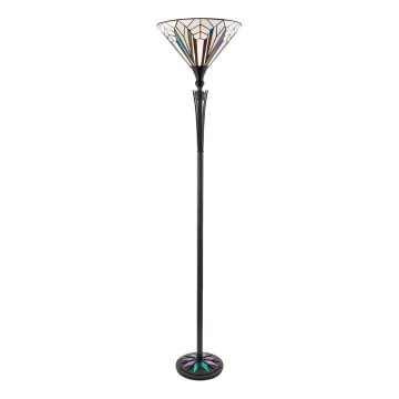Endon 63933 - Golvlampa Tiffany ASTORIA 1xE27/60W/230V Ø 40 cm