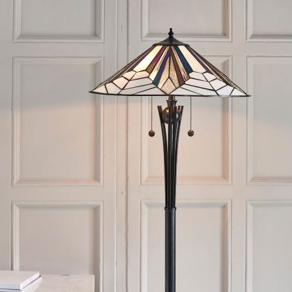 Endon 63934 - Golvlampa ASTORIA 2xE27/60W/230V diameter 48 cm