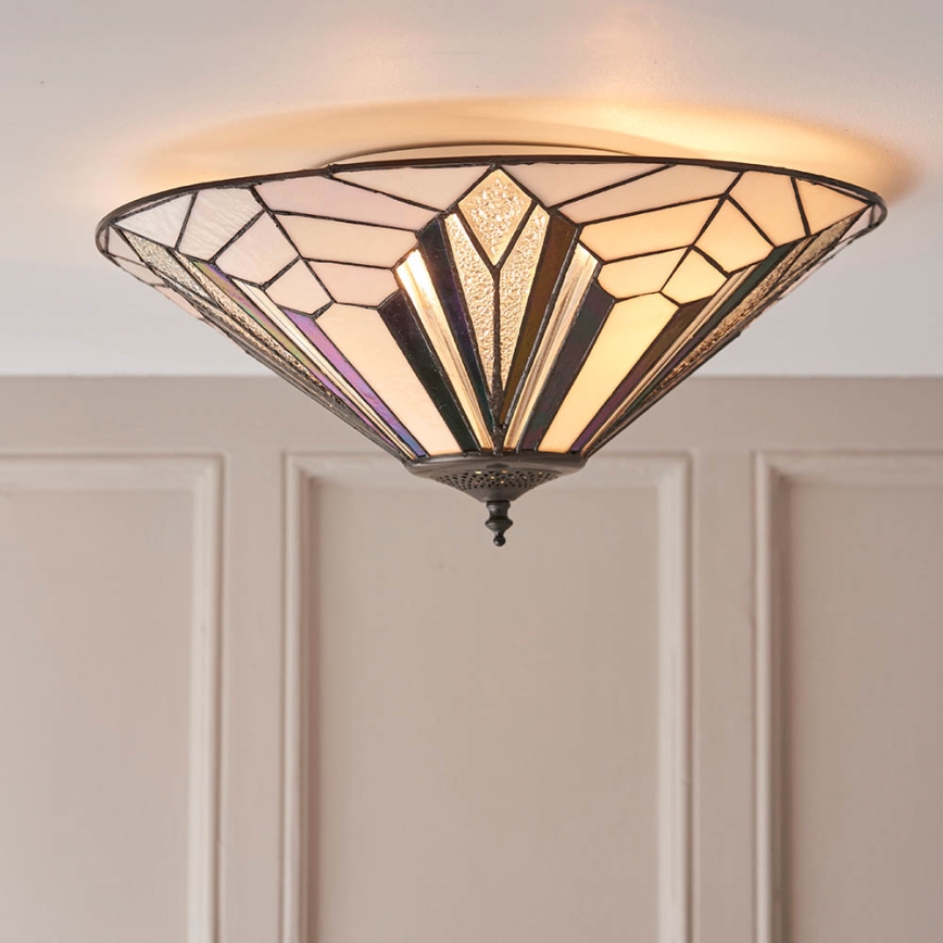 Endon 63935 - Tiffany-taklampa ASTORIA 2xE27/60W/230V Ø 48 cm
