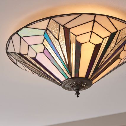 Endon 63935 - Tiffany-taklampa ASTORIA 2xE27/60W/230V Ø 48 cm