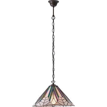 Endon 63937 - Ljuskrona med kedja Tiffany ASTORIA 1xE27/60W/230V Ø 40 cm