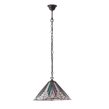 Endon 63937 - Ljuskrona med kedja Tiffany ASTORIA 1xE27/60W/230V Ø 40 cm