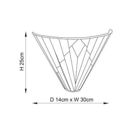 Endon 63940 - Vägglampa Tiffany ASTORIA 1xE14/40W/230V