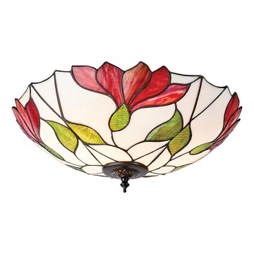 Endon 63960 - Taklampa Tiffany BOTANICA 2xE27/60W/230V Ø 45 cm