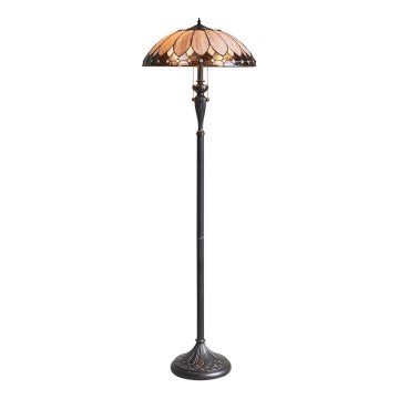 Endon 63972 - Golvlampa BROOKLYN 2xE27/60W/230V Ø 50 cm
