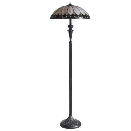 Endon 63972 - Golvlampa BROOKLYN 2xE27/60W/230V Ø 50 cm