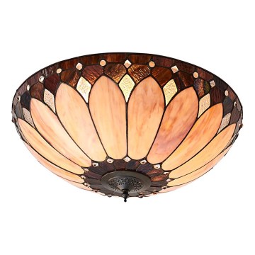 Endon 63973 - Taklampa Tiffany BROOKLYN, 2x E14, 60 W, 230 V, Ø 50 cm