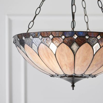 Endon 63976 - Taklampa med kedja BROOKLYN 3xE27/60W/230V Ø 50 cm