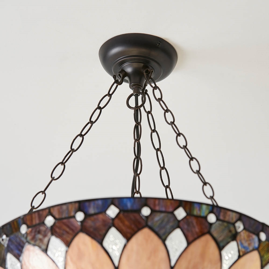 Endon 63976 - Taklampa med kedja BROOKLYN 3xE27/60W/230V Ø 50 cm