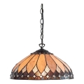 Endon 63977 - Tiffany BROOKLYN taklampa med kedja 1xE27/60W/230V Ø 40 cm