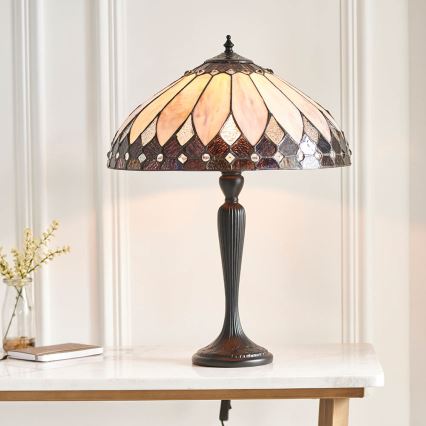 Endon 63982 - Bordslampa BROOKLYN 1xE27/60W/230V Ø 40 cm