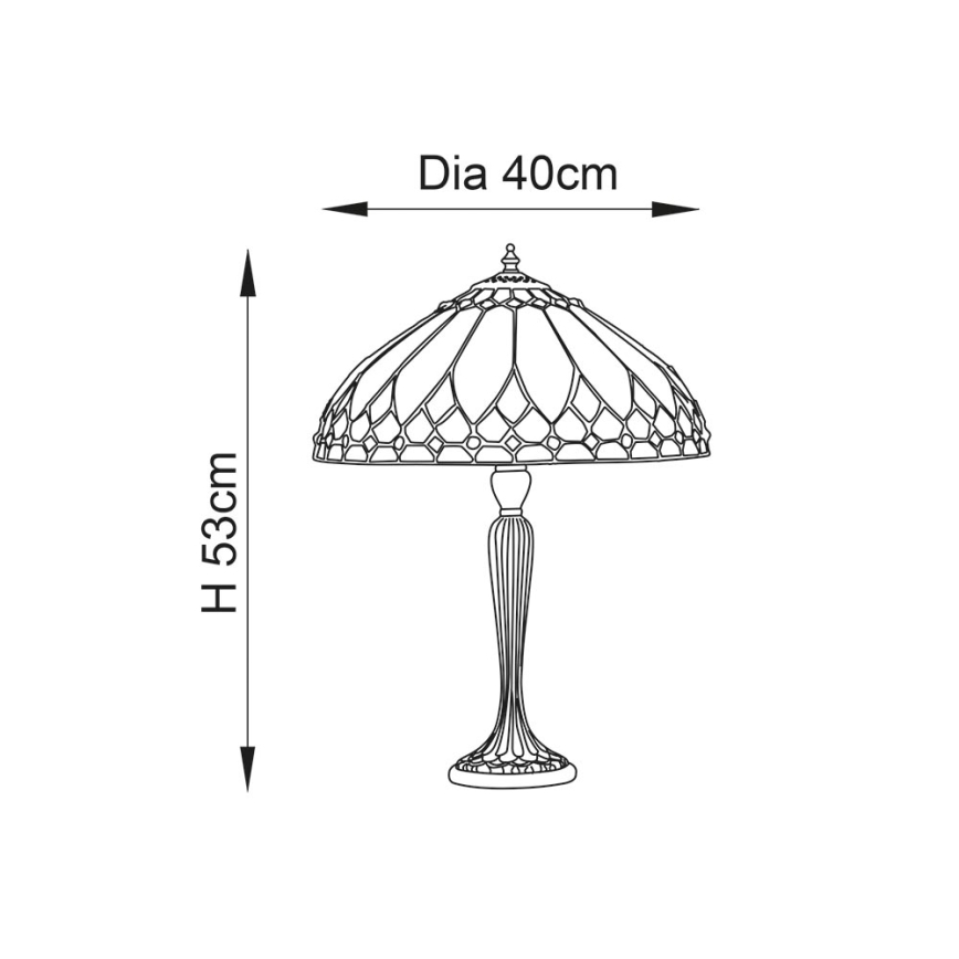 Endon 63982 - Bordslampa BROOKLYN 1xE27/60W/230V Ø 40 cm