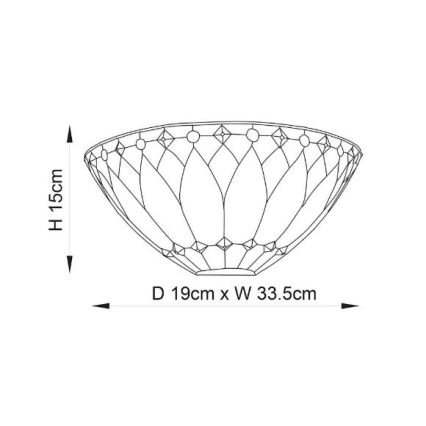 Endon 63983 - Vägglampa BROOKLYN 1xE14/40W/230V
