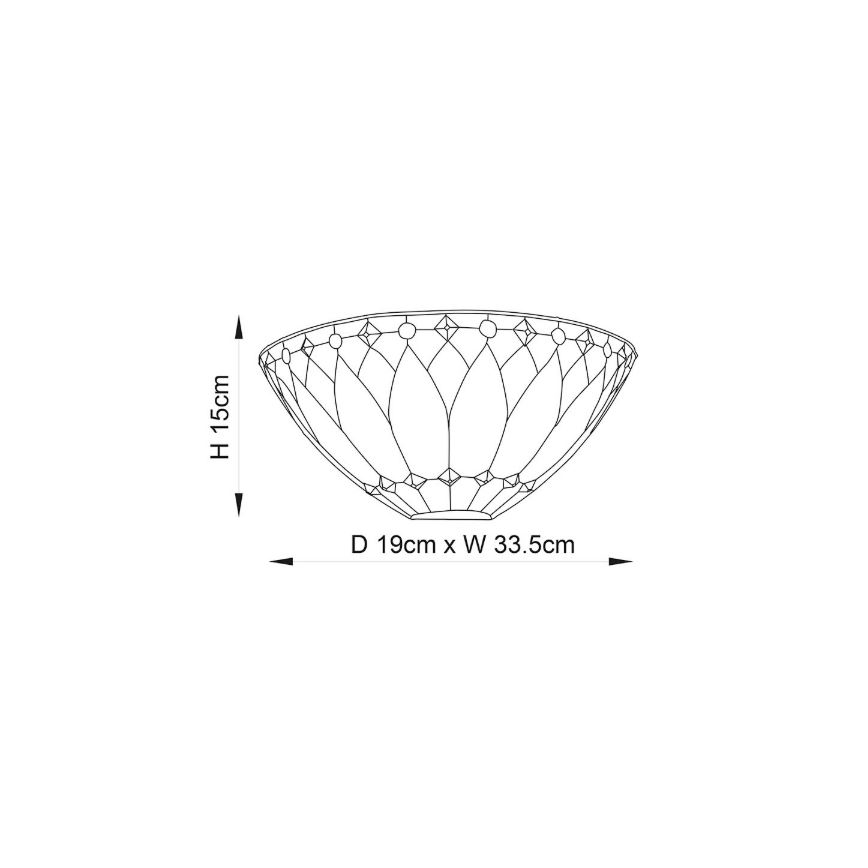 Endon 63983 - Vägglampa Tiffany BROOKLYN 1xE14/40W/230V