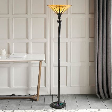 Endon 64042 - Golvlampa DARK STAR 1xE27/60W/230V diameter 42 cm
