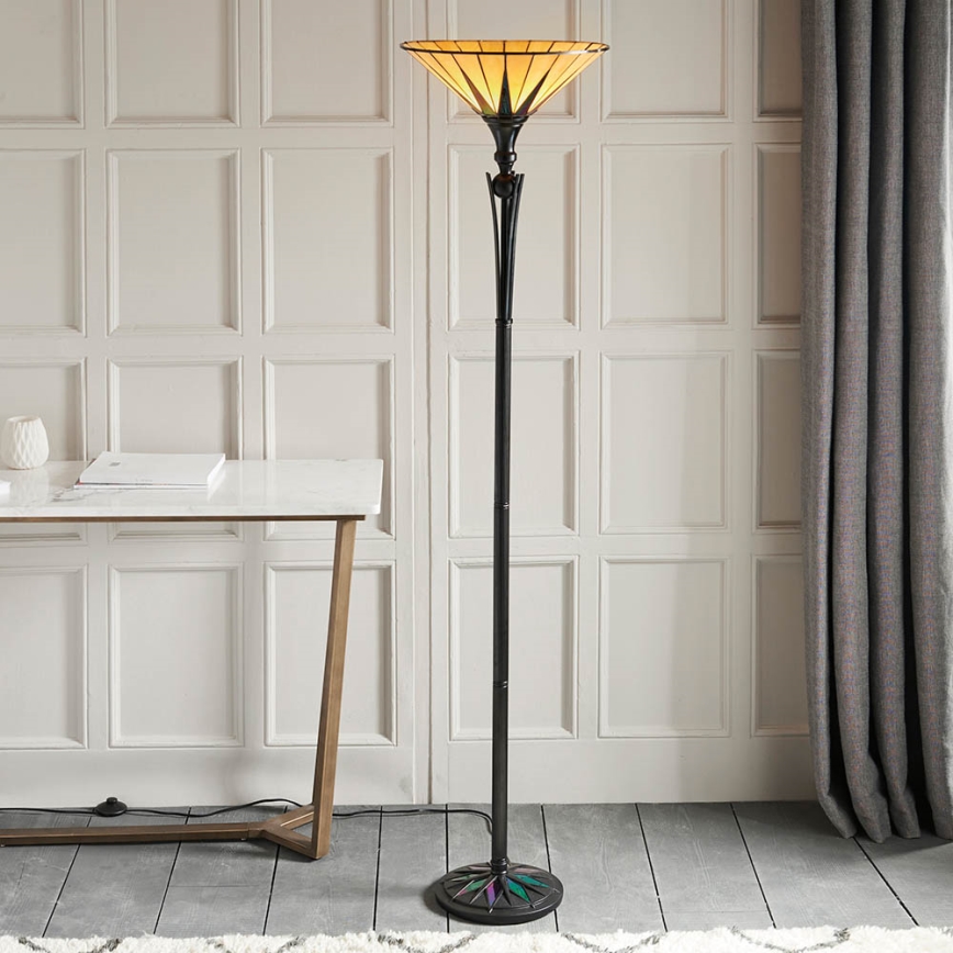 Endon 64042 - Golvlampa DARK STAR 1xE27/60W/230V diameter 42 cm