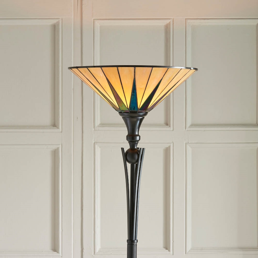 Endon 64042 - Golvlampa DARK STAR 1xE27/60W/230V diameter 42 cm