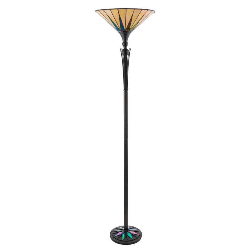 Endon 64042 - Golvlampa Tiffany DARK STAR 1xE27/60W/230V Ø 42 cm