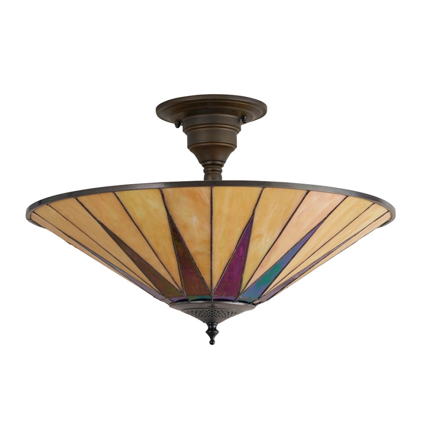 Endon 64043 - Ytmonterad ljuskrona DARK STAR 3xE27/60W/230V diameter 49 cm
