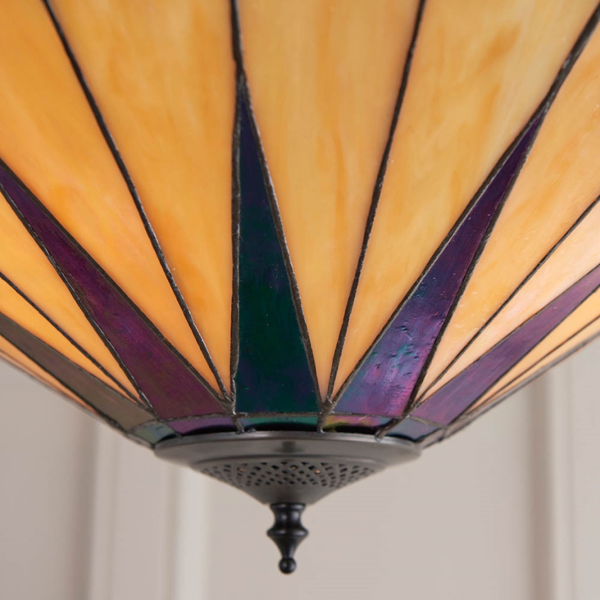 Endon 64043 - Ytmonterad ljuskrona DARK STAR 3xE27/60W/230V diameter 49 cm