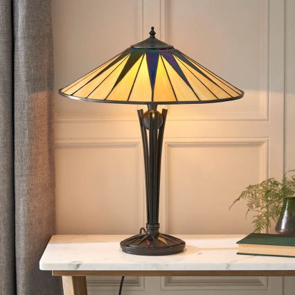 Endon 64045 - Bordslampa DARK STAR 2xE27/60W/230V diameter 49 cm