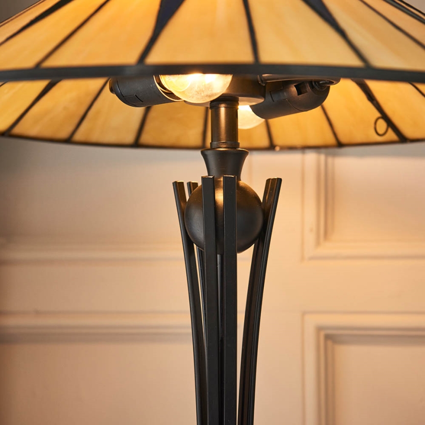 Endon 64045 - Bordslampa DARK STAR 2xE27/60W/230V diameter 49 cm