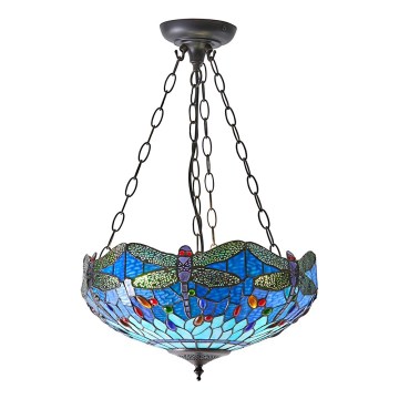 Endon 64075 - Taklampa med kedja DRAGONFLY 3xE27/60W/230V Ø 41 cm