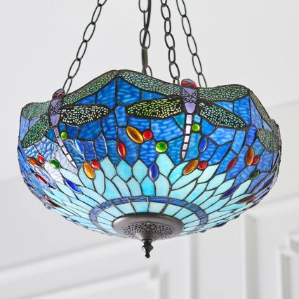 Endon 64075 - Taklampa med kedja DRAGONFLY 3xE27/60W/230V Ø 41 cm