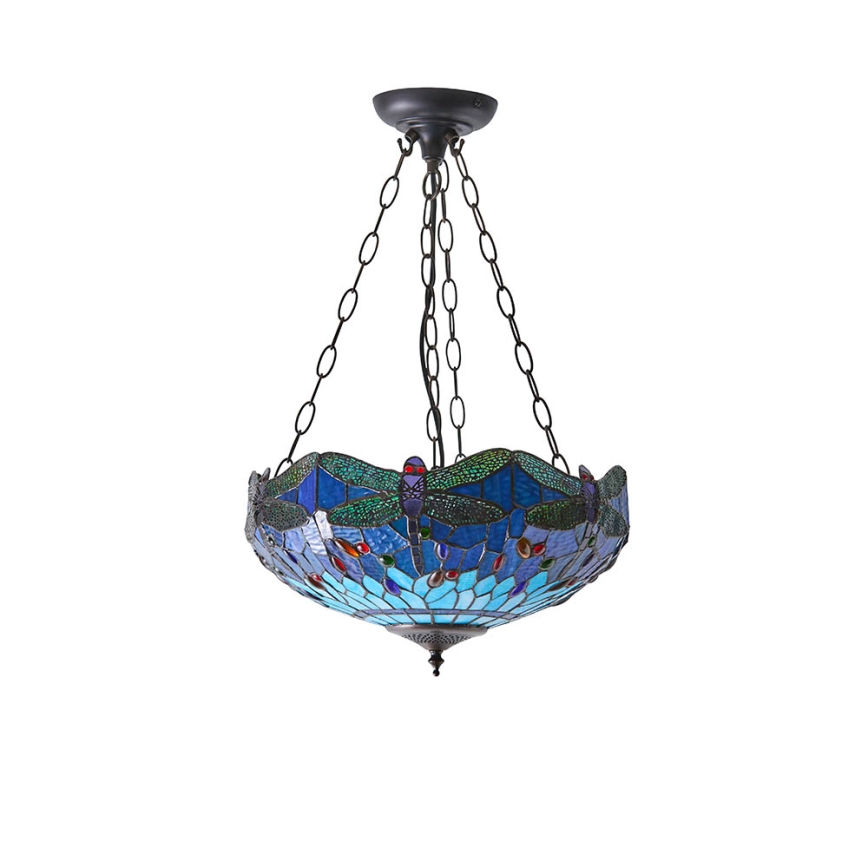 Endon 64075 - Taklampa med kedja DRAGONFLY 3xE27/60W/230V Ø 41 cm