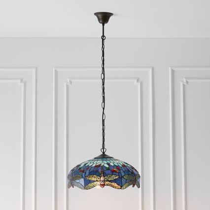 Endon 64080 - Ljuskrona med kedja DRAGONFLY, 3 x E27/60W/230V, Ø 41 cm