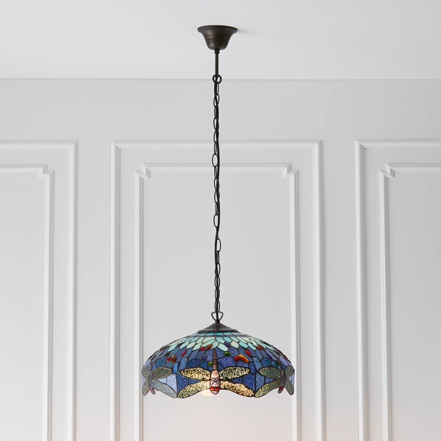 Endon 64080 - Ljuskrona med kedja DRAGONFLY, 3 x E27/60W/230V, Ø 41 cm