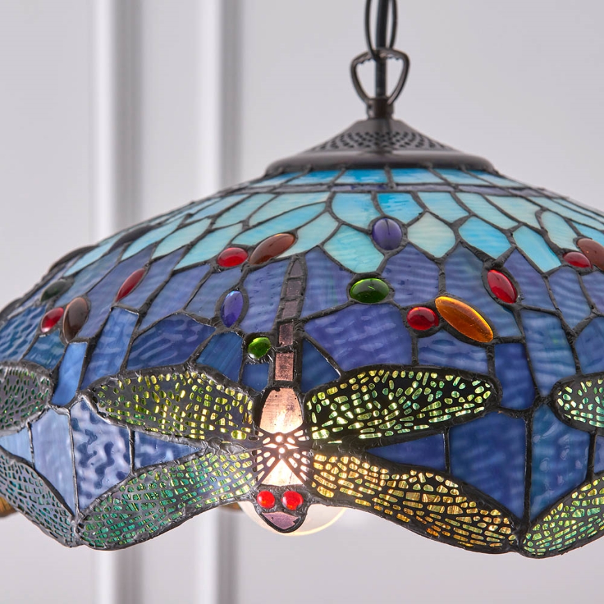 Endon 64080 - Ljuskrona med kedja DRAGONFLY, 3 x E27/60W/230V, Ø 41 cm
