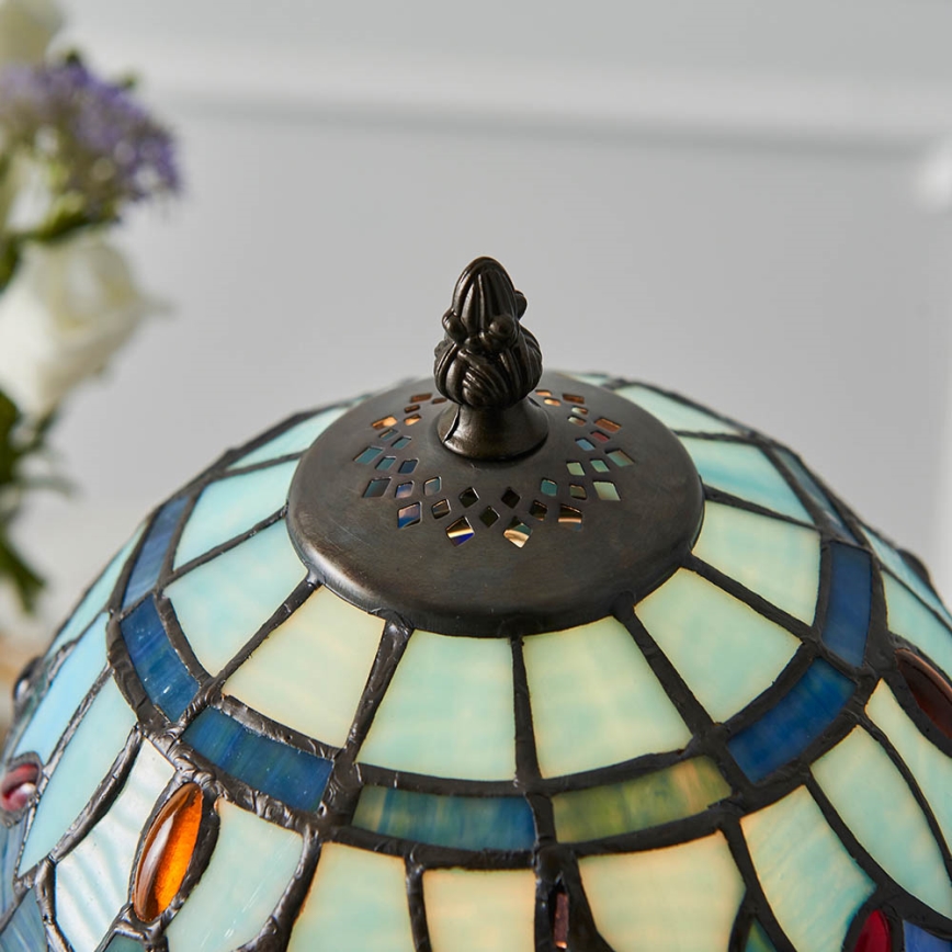 Endon 64088 - Bordslampa Tiffany DRAGONFLY 1xE14/40W/230V Ø 20 cm