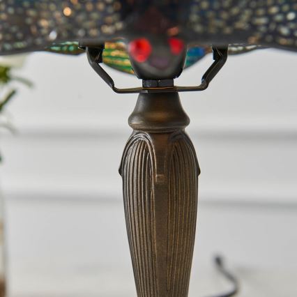 Endon 64088 - Bordslampa Tiffany DRAGONFLY 1xE14/40W/230V Ø 20 cm