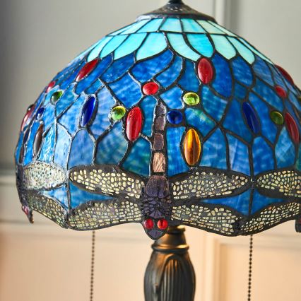 Endon 64090 - Bordslampa DRAGONFLY 2xE27/60W/230V Ø 30 cm