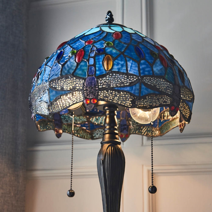 Endon 64090 - Bordslampa DRAGONFLY 2xE27/60W/230V Ø 30 cm