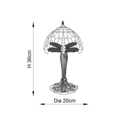 Endon 64091 - Bordslampa TROLLSLÄNDA 1xE14/40W/230V diameter 20 cm