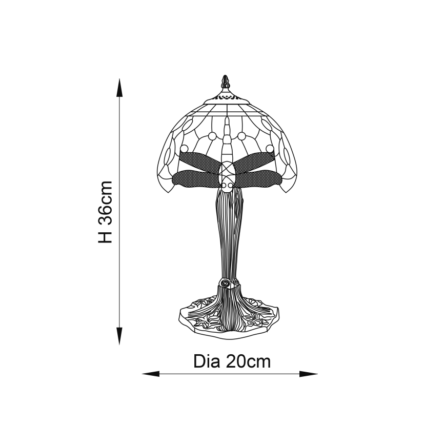 Endon 64091 - Bordslampa TROLLSLÄNDA 1xE14/40W/230V diameter 20 cm
