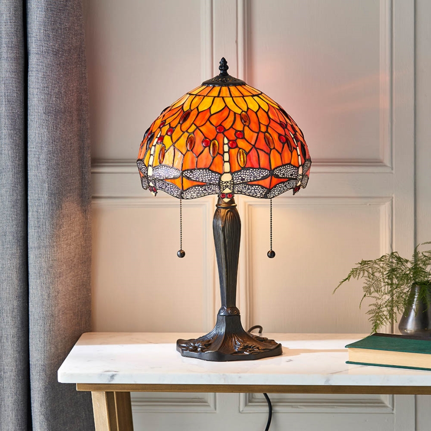 Endon 64092 - Bordslampa DRAGONFLY 2xE27/60W/230V Ø 30 cm
